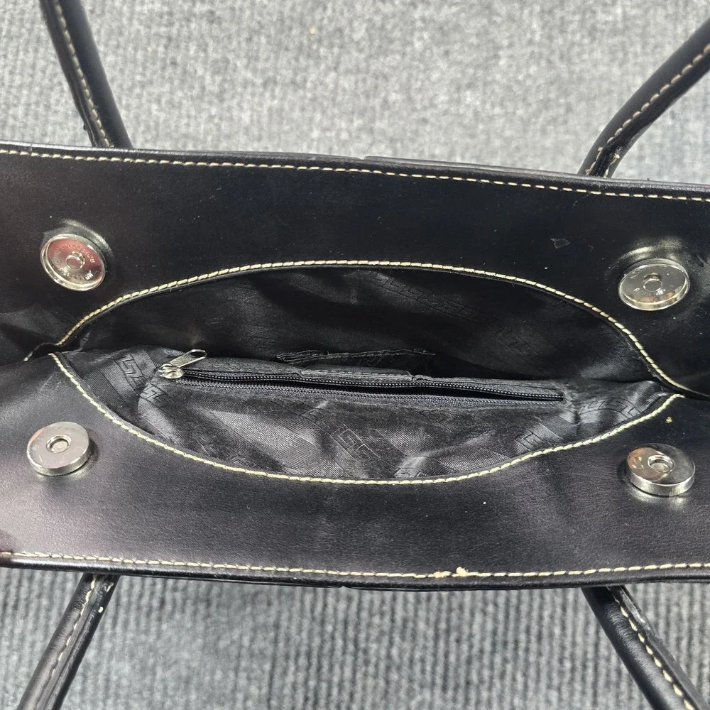 Tods D Bag Womens Black Leather Handbag‎ Satchel Purse Authentic Luxury